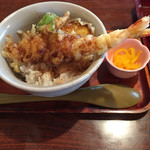 Maruhashi - ミニ天丼@380円（麺類を頼まず単品注文をすると@580円）