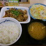 Matsuya - 鶏のバター醤油炒め定食です。(2016年9月)