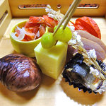 ふじや旅館 - １０月の夕食（前菜・秋の吹き寄せ）