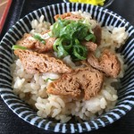 手打ちうどん やまびこ - 甘きつねごはん完成