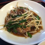 中華料理 唐韻 - 【2016年07月】セットの「レバニラの炒め」のレバニラアップ。