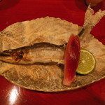 Hoshinaka - 木頭の鮎塩焼き