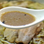 麪家ひばり - 麪家ひばり・味噌らぁめん スープ(2015.09)
      