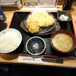 とんかつ いわい - ロースミックス定食（1400円）2016年9月