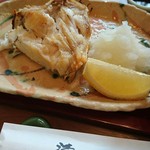 四季の幸 江戸駒 - 一汁三菜の焼き魚(因みに手をつける前です)