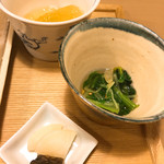 古今山久 - 冬瓜、御浸し、漬物