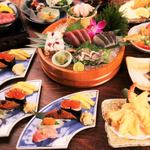 Sushi Maru Ya - あわび入り造り！特上にぎり！黒毛和牛など！贅沢食材たっぷり！