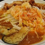 Umakararamenhyouri - あんかけラーメン+プチ唐揚げ　９３０円