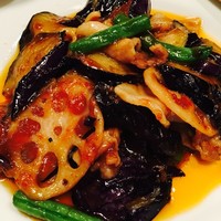 白碗竹快樓 赤坂店 - 茄子と豚肉ピリ辛炒め