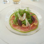 レストラン タテル ヨシノ 銀座 - 2010/11　仔ヤギのカルパッチョ。