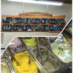 松ぼっくり - 常時14種類のジェラートが並んでいます