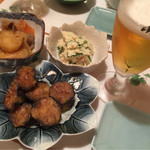 Koryouri Hakata Date - 晩酌セットのおばんざい3品
                        肉じゃが、ポテサラ、茄子のからし醤油