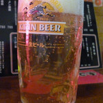 ぎょうざのだるまや - 生ビール　５００円