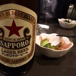 カヤシマ - サッポロ黒ラベル中瓶で乾杯！