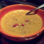 オー・ペシェ・グルマン - 海老のフリットのターメリックソース