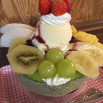 雪みるく - スペシャルメロンパフェ 1200円