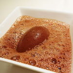 ル・ブション - チョコレートのエアー(泡)とソルベ、濃厚なピスタチオのクリーム