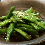 河童 - サービス品のいんげん豆素揚げ煮？