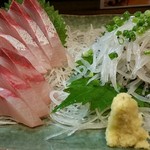 河童 - カンパチ刺身、白魚♡