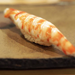 東麻布 天本 - 車海老の握り