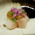 寿司つばさ - ほたて貝柱 茄子ソース