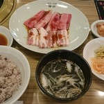焼肉中道 - 前沢牛と佐助豚のランチセット