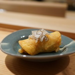 寿しの吉乃 - うにのリゾットのオムレツ、サマートリュフ乗せ