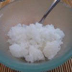 海鮮フランス料理 尾野 - 口直しのシャーベット（リンゴ酢とショウガ）