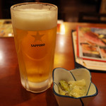 Osha Mambesakaba - 中生ビール 650円＋税 とお通し 350円＋税