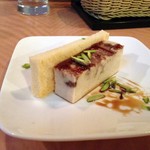 Espetalia - H.28.9.15.夜 原価率100%のつきだし：ホロホロ鳥のテリーヌ 300円税別