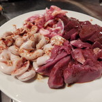 高砂ホルモン - コブクロ・ハツ・レバー・ナンコツ（2016/09＊再訪）