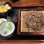 Sobadokoro Sakai - ざるそば（750円）＋ミニ天丼（350円）