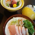 新花巻温泉 柘榴園 華陀の湯之宿 - 夕食・白金豚しゃぶしゃぶとお造り