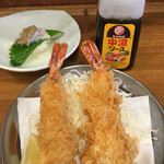 海鮮ダイニング 一源 - カニ味噌富士と赤エビフライ