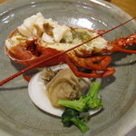 美味いもん屋 わ多なべ - 伊勢海老XO醤のソースと蛤添え