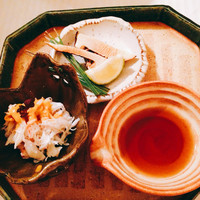花筐 - 毛蟹共味噌かけ 焼き松茸