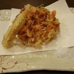 蕎麦見世のあみ - 生桜海老かき揚げ