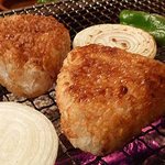 かき小屋 - 野菜　と　　焼きおにぎり　