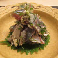 麻布十番 ふくだ - 根室産秋刀魚のお造り
                