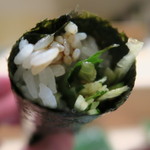 鮨 山浦 - 28年9月　カッパと大葉の手巻き