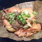 和風ダイニング きち傳 - 鳥もも肉とキノコの霊山味噌ほうば焼き