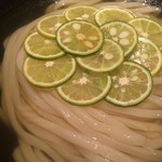 釜喜利うどん - すだちうどん