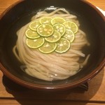 釜喜利うどん - すだちうどん 大盛