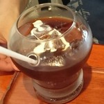 アンデス - モーニングのアイスコーヒー!! グラスが可愛い❤