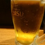 石臼挽き十割蕎麦 はせ川 人形町店 - エビスビール生中150円