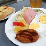 腹八分 めぐみ - 料理写真:2016年7月　Aモーニング【600円】腹八分では済まず。おなかいっぱいや～(´▽｀)