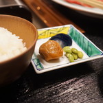 松阪亭 三澤 - 梅とご飯