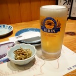 ほざき - 2016年7月　生ビール【520円】始まったで～(´▽｀)