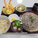 Ekimaeuochuu - 天ぷらざるそば定食880円＋200円