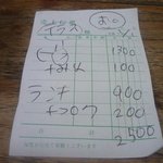 お会計は手書きです★